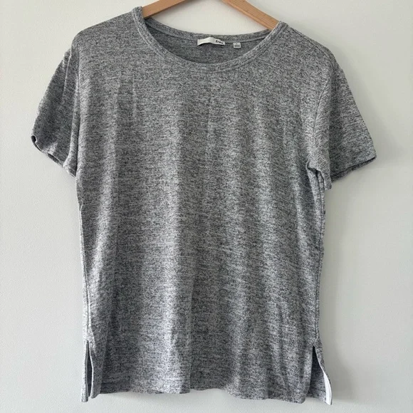 Aritzia Wilfred Free Davina Heather Gray Crew Neck Short Sleeve T Shirt Top S - Picture 2 of 7
